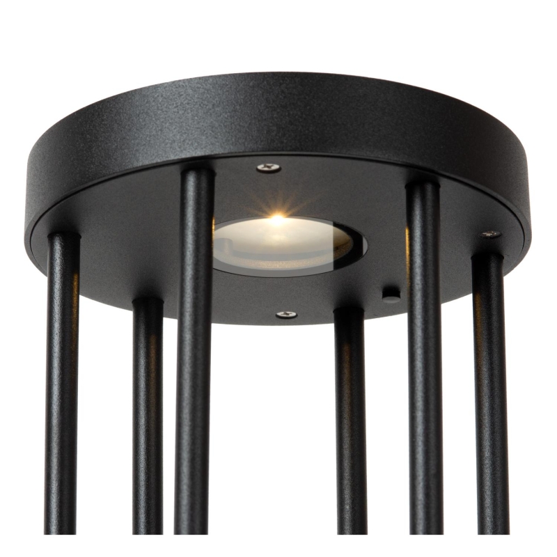 Lucide JACKSON - Stolová lampa Indoor/Outdoor - Ø 16 cm - LED Dim. - 1x2W 2850K/3150K - IP54 - Senzor deň/noc - Čierny